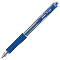 Ручка шариковая автоматическая с грипом UNI &quot;Laknock&quot;, СИНЯЯ, корпус прозрачный, узел 0,7 мм, линия письма 0,3 мм, SN-100(07) BLUE, фото 1