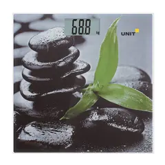 Весы напольные UNIT UBS-2056, электронные, вес до 180 кг, квадратные, стекло, с рисунком, 462772, фото 1