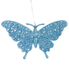 Украшение елочное подвесное &quot;Голубая бабочка&quot;, 16,7х10 см, пластик, 77894, фото 1
