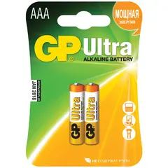 Батарейка GP Ultra AAA (LR03) 24AU алкалиновая, BC2, фото 1