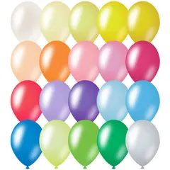 Воздушные шары, 100шт., М12/30см, ArtSpace, металлик, 20 цветов ассорти, фото 1