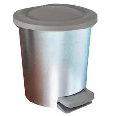 Ведро-контейнер для мусора (урна) Svip,  6л, с педалью, прямоугольное, с металл. покрытием, фото 1