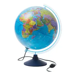 Глобус политический Globen, 32см, с подсветкой на круглой подставке, фото 1
