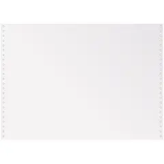 Бумага с неотрывной перфорацией Starless, однослойная 420мм, шаг 12&quot;, 1600л., 96%, белый, фото 1