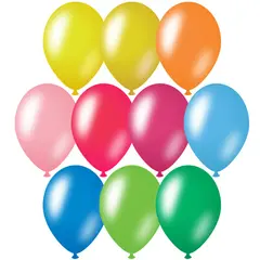 Воздушные шары,  50шт., М12/30см, ArtSpace, металлик, 10 цветов ассорти, фото 1