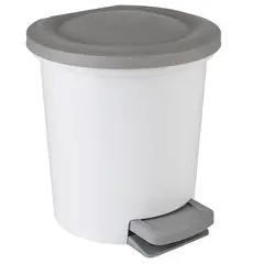 Ведро-контейнер для мусора (урна) Svip &quot;Ориджинал&quot;,  6л, с педалью, круглое, пластик, белое, фото 1