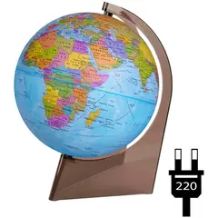Глобус политический Глобусный мир, 21см, с подсветкой на треугольной подставке, фото 1