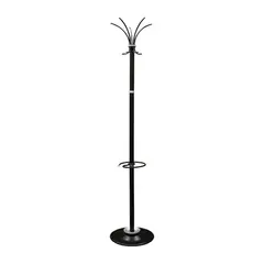 Вешалка напольная Титан Класс-ТМЗ, металл, черная, 10 крючков, подставка для зонтов, фото 1