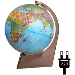 Глобус физико-политический рельефный Глобусный мир, 21см, с подсветкой на треугольной подставке, фото 1