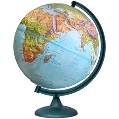 Глобус ландшафтный рельефный Глобусный мир, 32см, на круглой подставке, фото 1