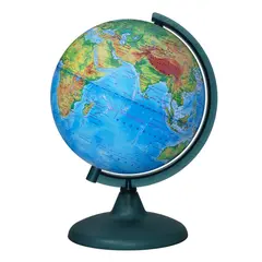 Глобус физический Глобусный мир, 21см, на круглой подставке, фото 1