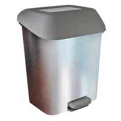 Ведро-контейнер для мусора (урна) Svip, 15л, с педалью, прямоугольное, с металл. покрытием, фото 1