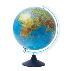 Глобус физико-политический Globen, 32см, с подсветкой от батареек на круглой подставке, фото 1
