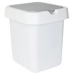 Ведро-контейнер для мусора (урна) Svip &quot;Квадра&quot;, 14л, прямоугольное, пластик, белое, фото 1