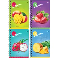 Записная книжка А6 80л. на гребне &quot;Фрукты. Colorful fruits&quot;, фото 1