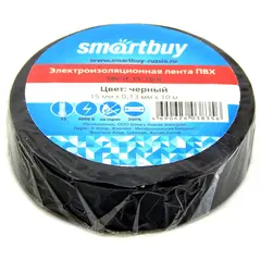 Изолента Smartbuy, 15мм*10м, 130мкм, черная, инд. упаковка, фото 1