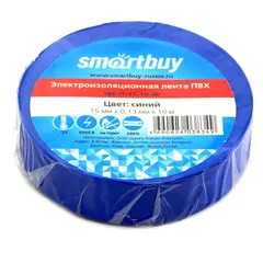 Изолента Smartbuy, 15мм*10м, 130мкм, синяя, инд. упаковка, фото 1