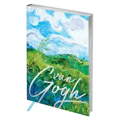 Записная книжка А6 80л. ЛАЙТ, кожзам, Greenwich Line &quot;Vision. Van Gogh. Fields&quot;, тон. бл, сереб.срез, фото 1