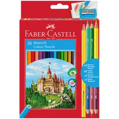 Карандаши цветные Faber-Castell, 36цв.+4, заточен., картон, европодвес, с точилкой, фото 1