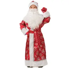 Карнавальный костюм &quot;Дед Мороз&quot; р.34, сатин, красный, фото 1
