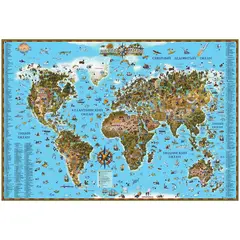 Карта мира для детей DMB, 1160*790мм, матовая ламинация, фото 1