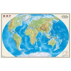 Карта &quot;Мир&quot; физическая DMB, 1:35млн., 900*580мм, фото 1