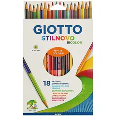 Карандаши цветные двусторонние Giotto &quot;Stilnovo Bicolor&quot;, 36цв., 18шт., заточен., картон, европодвес, фото 1