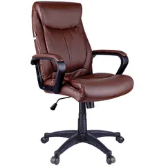 Кресло руководителя Helmi HL-E02 &quot;Income&quot;, экокожа коричневая, фото 1