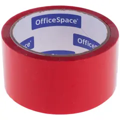 Клейкая лента упаковочная OfficeSpace, 48мм*40м, 45мкм, красная, ШК, фото 1