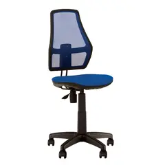 Кресло детское NowyStyl FOX, PL, ткань/спинка-сетка, синее, без подлокотников, фото 1