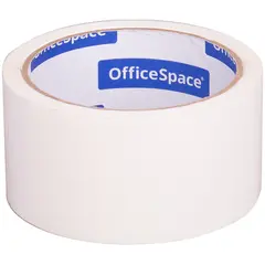 Клейкая лента упаковочная OfficeSpace, 48мм*40м, 45мкм, белая, ШК, фото 1