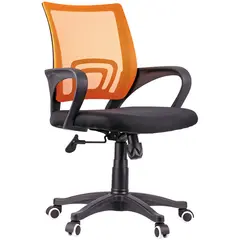 Кресло оператора OfficeSpace SP-M96, ткань, спинка сетка оранж/сиденье TW черная, механизм качания, фото 1