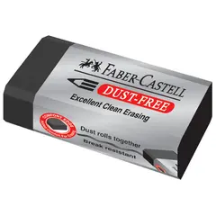 Ластик Faber-Castell &quot;Dust-Free&quot;, прямоугольный, картонный футляр, 45*22*13мм, черный, фото 1