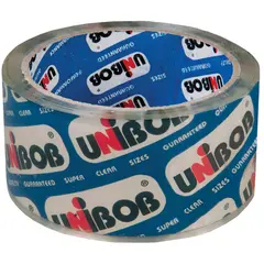 Клейкая лента упаковочная Unibob, 48мм*50м, 45мкм, крист. чистая ИУ, фото 1