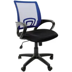 Кресло оператора Chairman 696 PL, спинка ткань-сетка синяя/сиденье TW черная, механизм качания, фото 1