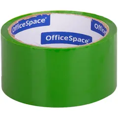 Клейкая лента упаковочная OfficeSpace, 48мм*40м, 45мкм, зеленая, ШК, фото 1