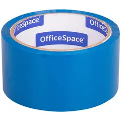 Клейкая лента упаковочная OfficeSpace, 48мм*40м, 45мкм, синяя, ШК, фото 1