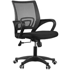Кресло оператора OfficeSpace SP-M96, ткань, спинка сетка черная/сиденье TW черная, механизм качания, фото 1