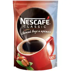 Кофе растворимый Nescafe &quot;Classic&quot;, гранулированный, мягкая упаковка, 190г, фото 1