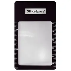 Лупа-закладка OfficeSpace, 85*55мм, с линейкой, 3-х кратное увеличение, фото 1
