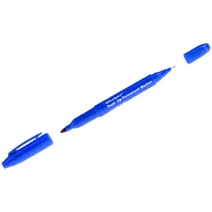 Маркер перманентный двухсторонний OfficeSpace синий, пулевидный, 0,8/2,2мм, фото 1