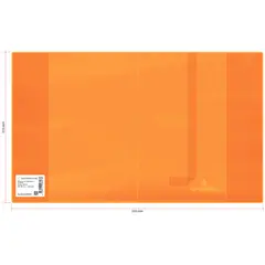 Обложка 210*350 для дневников и тетрадей, Greenwich Line, ПВХ 180мкм, neon оранжевый, шк, фото 1
