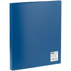 Папка на 4-х кольцах OfficeSpace, 25мм, 500мкм, синяя, фото 1