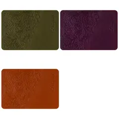 Обложка для паспорта OfficeSpace кожа тип 3, тиснение орнамент цветы, ассорти, фото 1