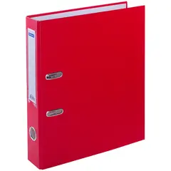 Папка-регистратор OfficeSpace, 50мм, бумвинил, с карманом на корешке, красная, фото 1