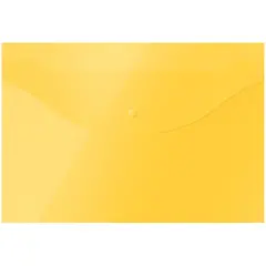 Папка-конверт на кнопке OfficeSpace  А4, 120мкм, желтая, фото 1