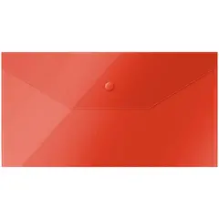 Папка-конверт на кнопке OfficeSpace, C6, 150мкм, красная, фото 1