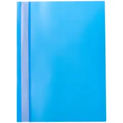 Папка-скоросшиватель пластик. OfficeSpace, А4, 160мкм, голубая с прозр. верхом, фото 1
