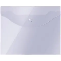 Папка-конверт на кнопке OfficeSpace А5 (190*240мм), 150мкм, прозрачная, фото 1