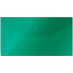 Папка-конверт на кнопке OfficeSpace, C6, 150мкм, зеленая, фото 1